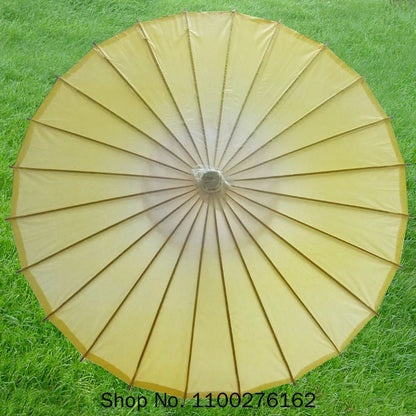 70cm Chinese Fabric Parasol — Traditional Bamboo Dance Umbrella for Weddings & Props