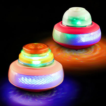 8cm Gyroscope Children Toys Music Luminous Magic Rotating Launch Cartoon Colorful Flashing Spinning Top Children Toys Shello's Creative Boutique