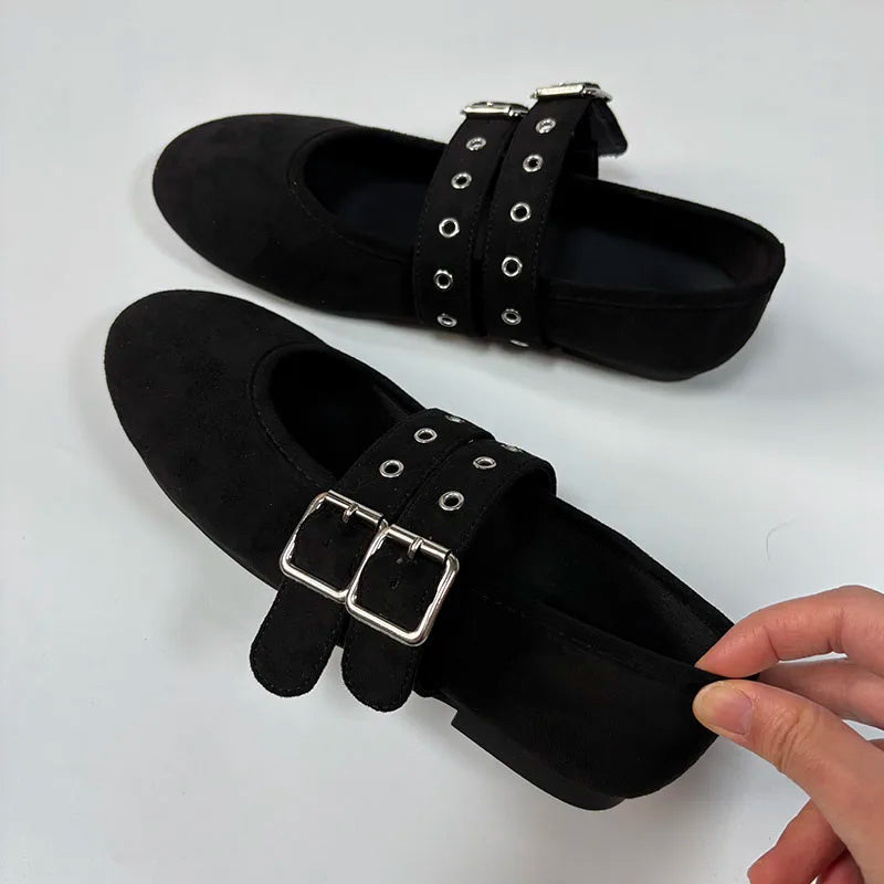 Mary Jane Ballet Flats - Buckle Strap Dance Shoes - Shello's Creative Boutique