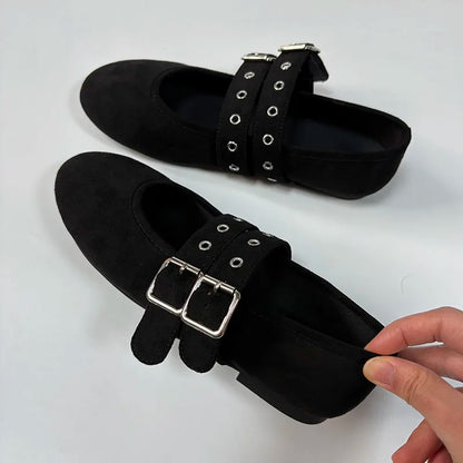 Mary Jane Ballet Flats - Buckle Strap Dance Shoes - Shello's Creative Boutique