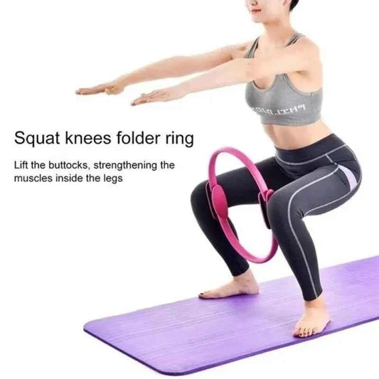 15 inch Yoga Pilates Ring Unbreakable Yoga Magic Circle Toning Thighs Abs Legs Exercise For Women Home Gym Workout Equipment