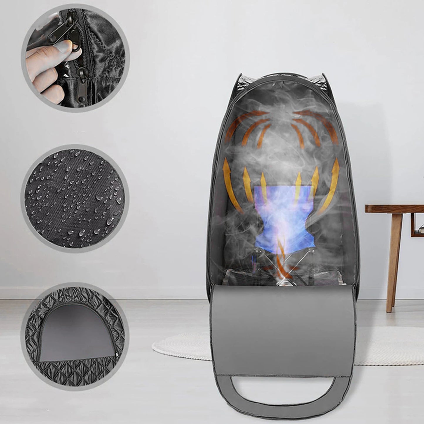 Portable Personal Steam Sauna Tent – Full Body Home Spa with Remote Control & Folding Chair