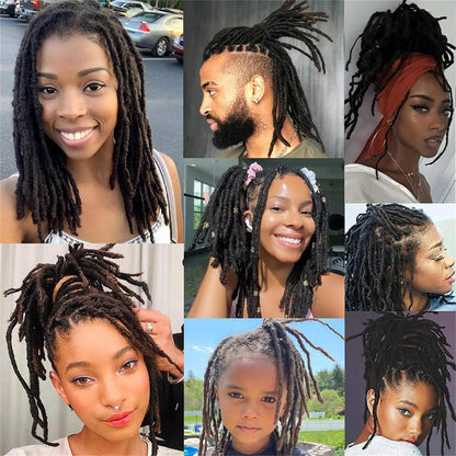 Dreadlocks Extensions Synthetic Dreads Hair  Reggae Hip-hop Synthetic Afro Kinky Style Locs Extensions For Men/Women - Shello's Creative Boutique