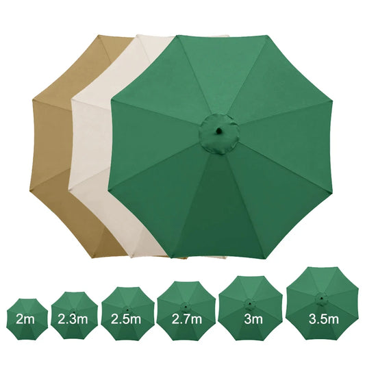 Replaceable Summer Parasol Top Cloth – Waterproof Anti-UV Canopy for 6 & 8 Rib Banana Umbrellas