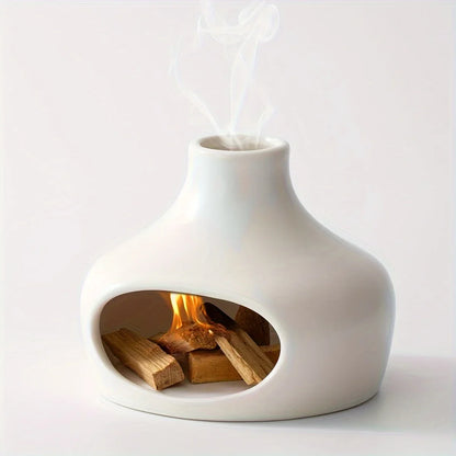 Elegant Ceramic Palo Santo & Sage Burner with Chimney - Meditation & Aromatherapy