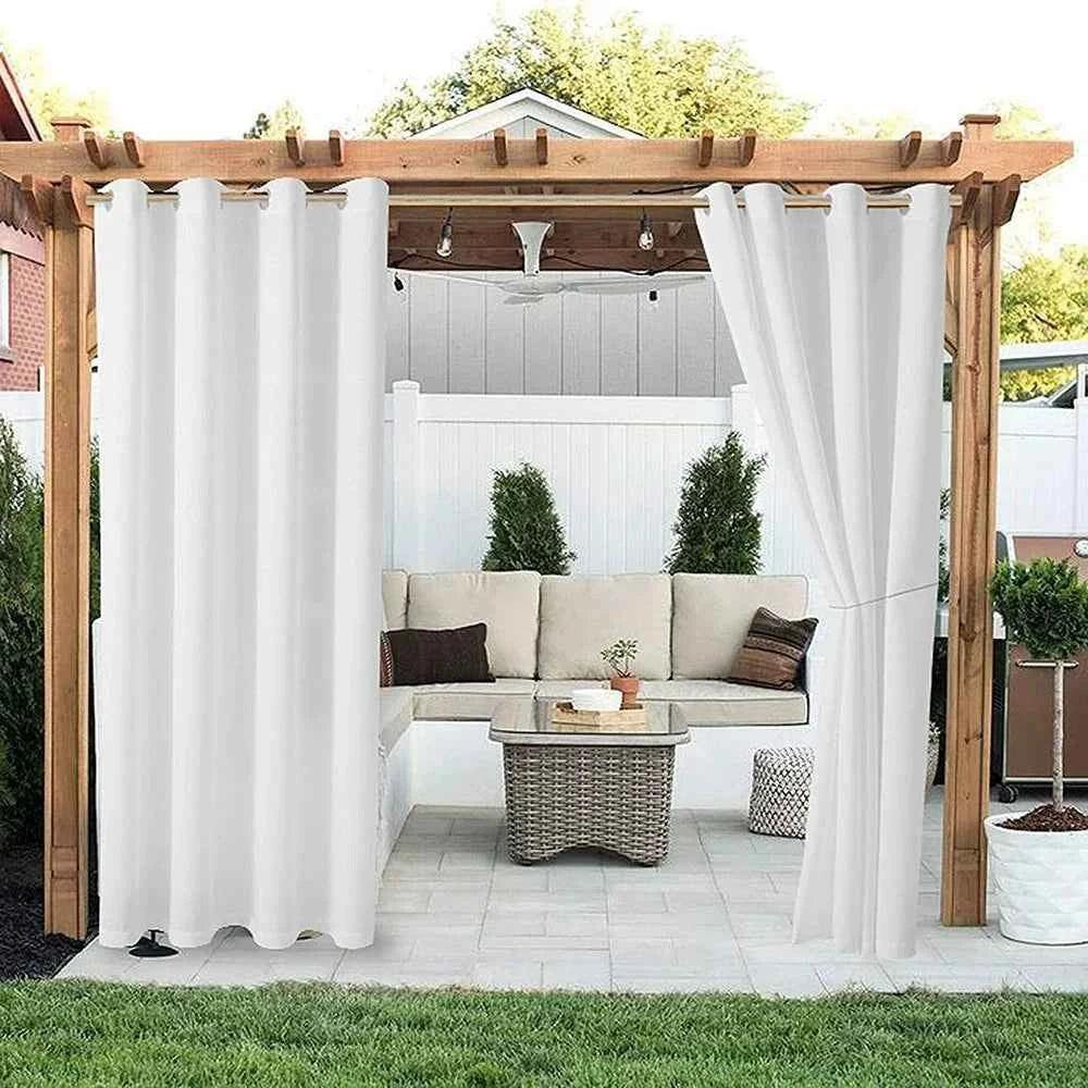 Waterproof Outdoor Curtains - UV Resistant Privacy Drapes for Patio Pergola Terrace - Shello's Creative Boutique