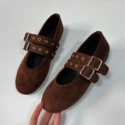 Mary Jane Ballet Flats - Buckle Strap Dance Shoes - Shello's Creative Boutique