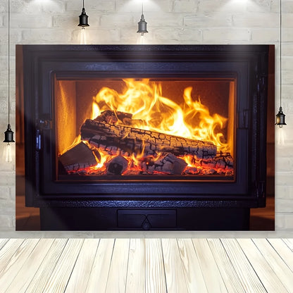 Realistic Flame Effect Log Set – Polyester Fireplace Decoration - Shello's Creative Boutique