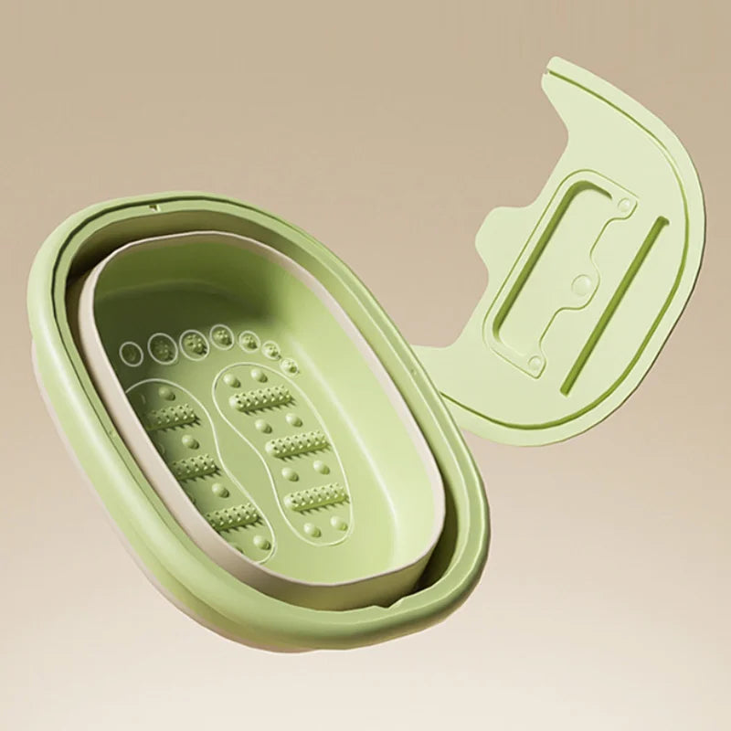 Foldable Foot Spa Bath Tub with Massage Bumps & Thermal Lid