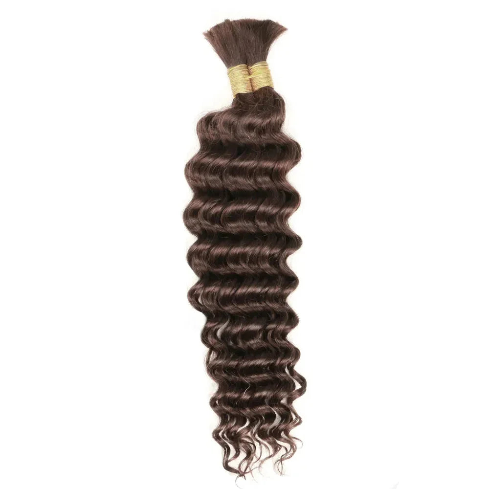 Blonde Highlight Bulk Braiding Hair - Deep Wave Curly Human Hair 100g for Boho Braids - Shello's Creative Boutique