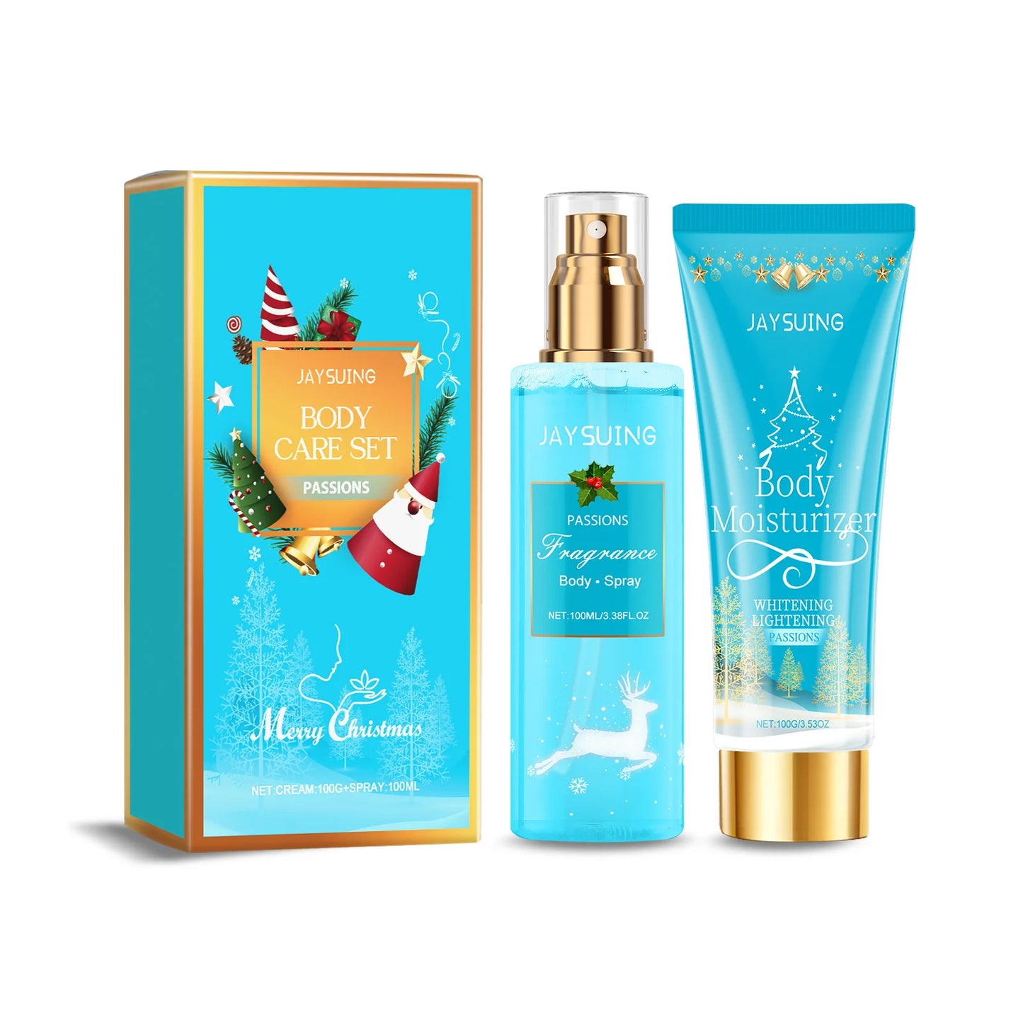 Christmas Body Care Gift Set, Fragrance Body Lotion & Perfume Spray, Holiday Party Long Lasting Scent - Shello's Creative Boutique