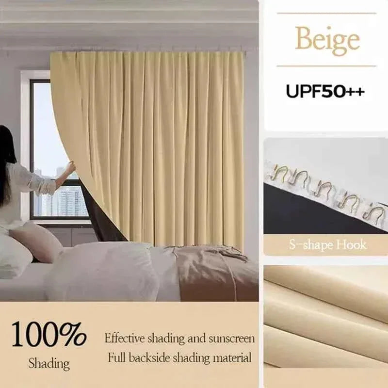High Shading Blackout Curtains - Bedroom & Living Room Privacy Drapes with Hooks - Shello's Creative Boutique