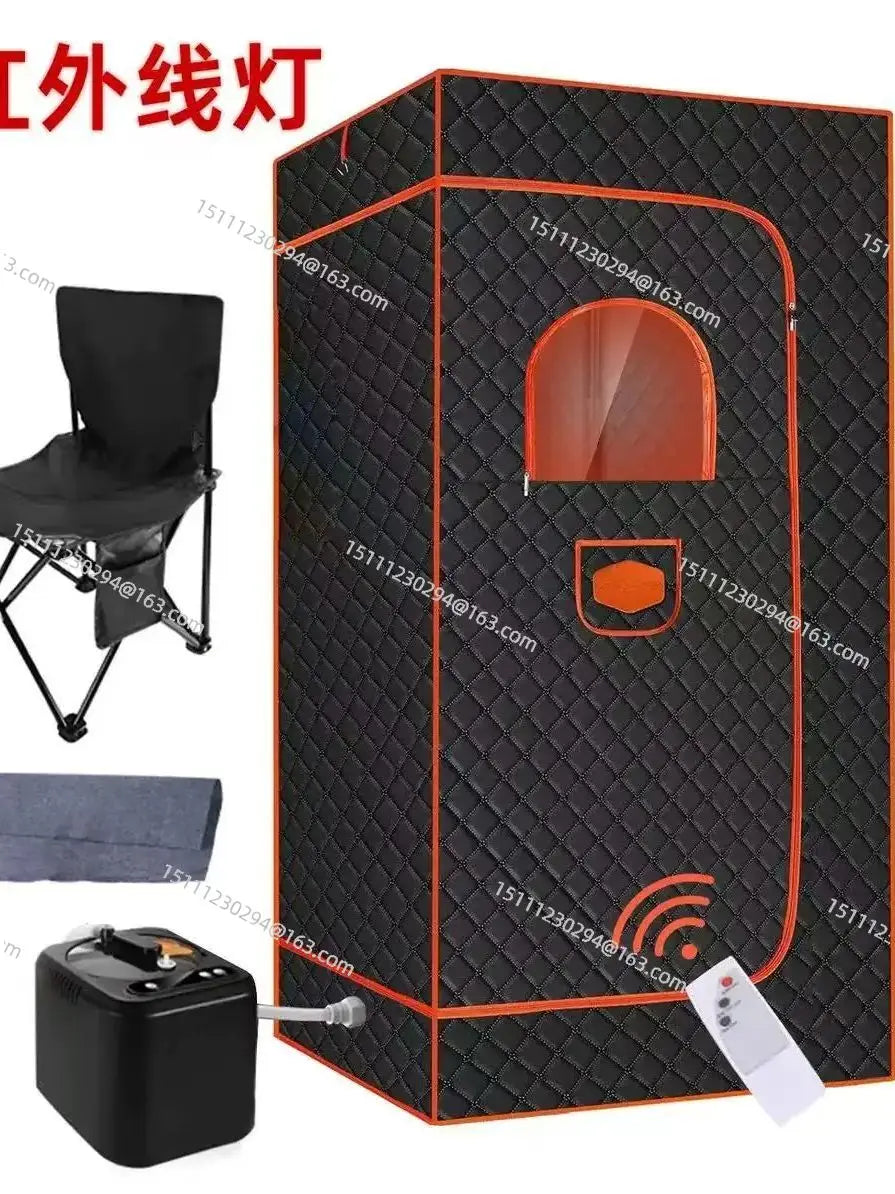 Full Body Steam Sauna Tent – 1-Person Home Spa, 3L Steamer with Remote Control & Timer