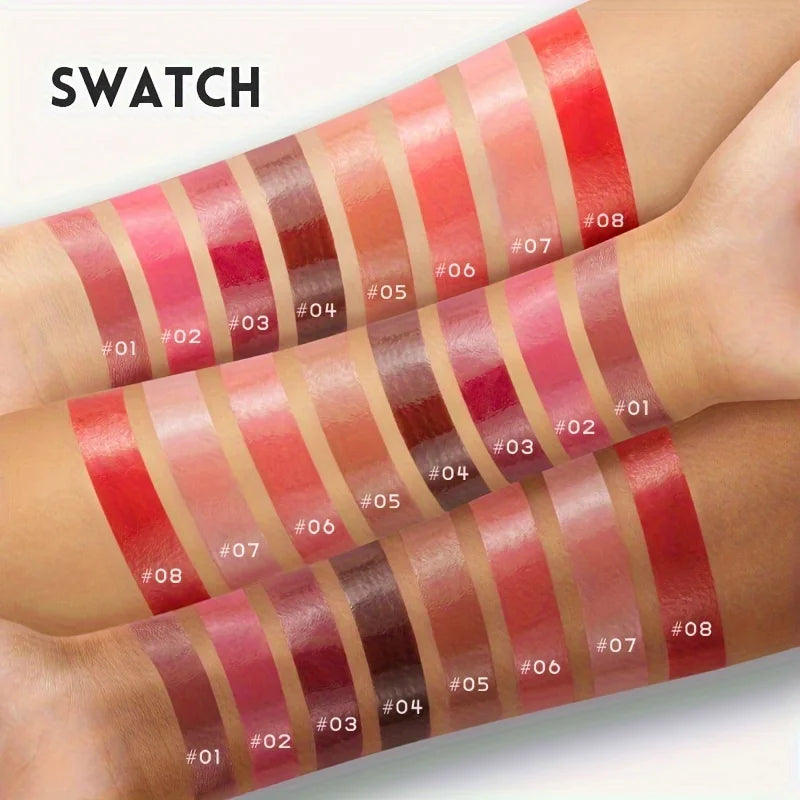 Glass Shine Lip Glaze, Mirror Finish Lipstick, Waterproof, Long Lasting, Non-Transfer, Plumping, Nude Shades - Shello's Creative Boutique