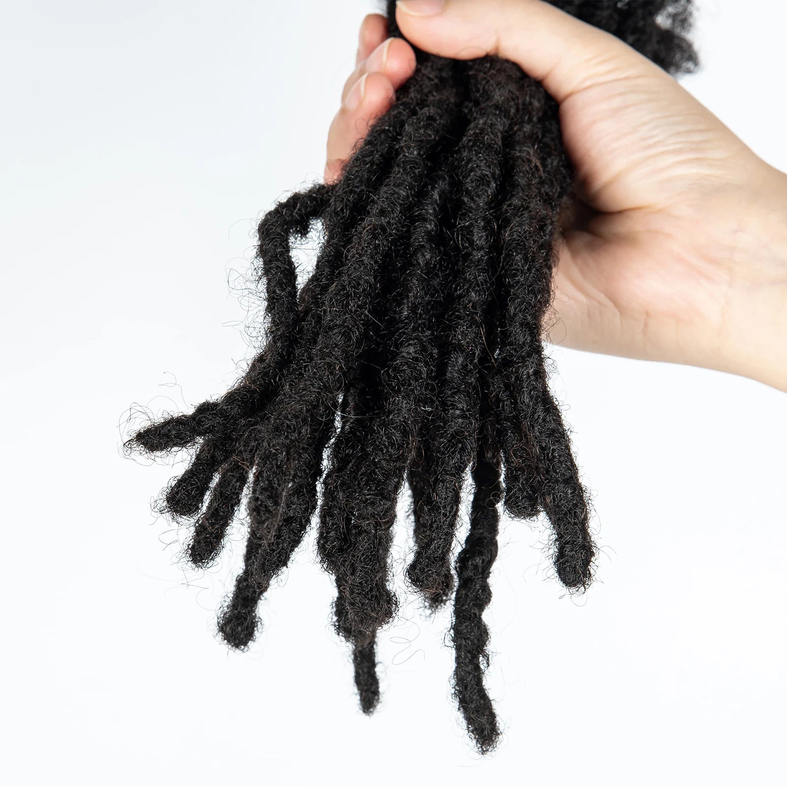 Loc Extension Human Hair 0.6cm Width 8inch 50 Strands Handmade Dreadlock Inter Extension Human Hair for Women/Men/Kids - Shello's Creative Boutique