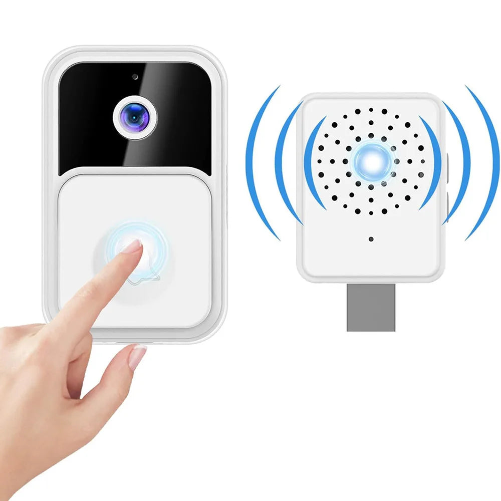 WiFi Video Doorbell Camera with Chime, Night Vision & Two-Way Intercom