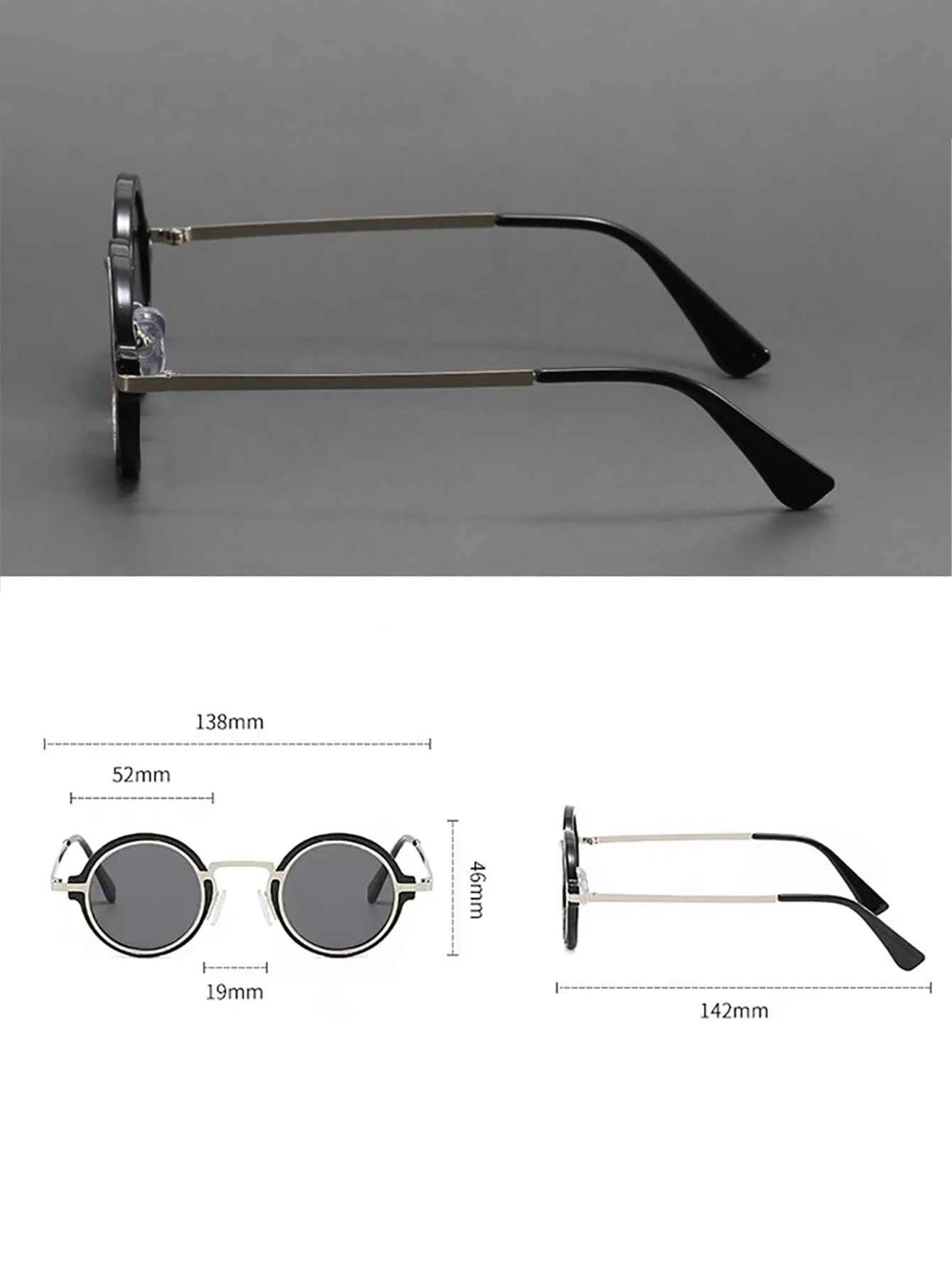 Retro Handmade Small Round Sunglasses Sun Protection Eye Protection UV Protection Men and Women Sunglasses