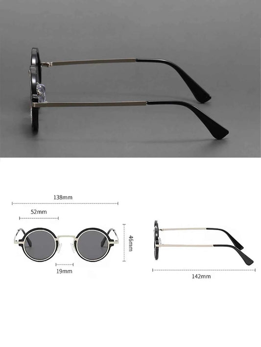 Retro Handmade Small Round Sunglasses Sun Protection Eye Protection UV Protection Men and Women Sunglasses