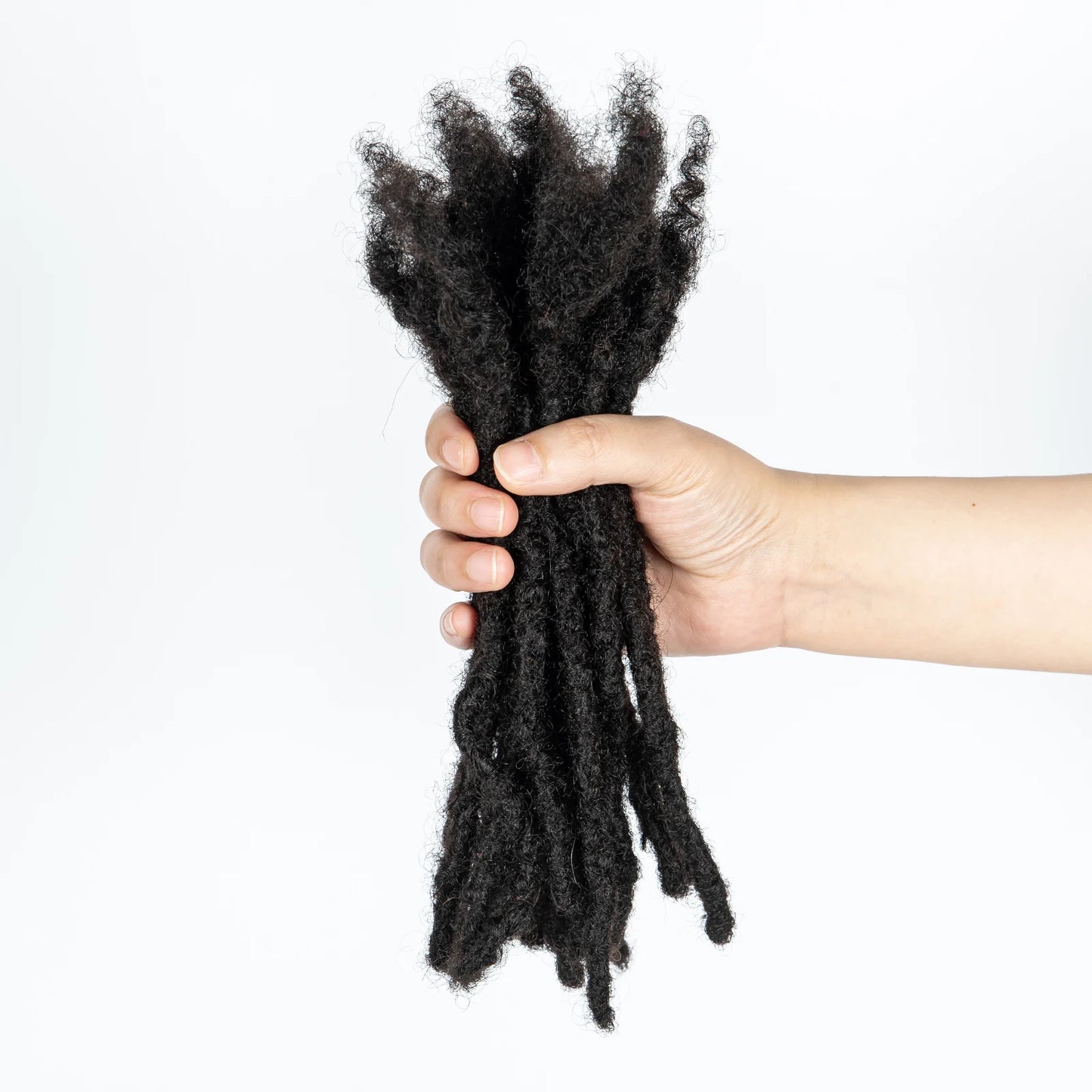 Loc Extension Human Hair 0.6cm Width 8inch 50 Strands Handmade Dreadlock Inter Extension Human Hair for Women/Men/Kids - Shello's Creative Boutique