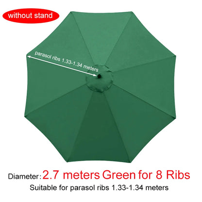 Parasol Replacement Cloth – Waterproof Anti-UV Canopy for 6 & 8 Rib Banana Parasols