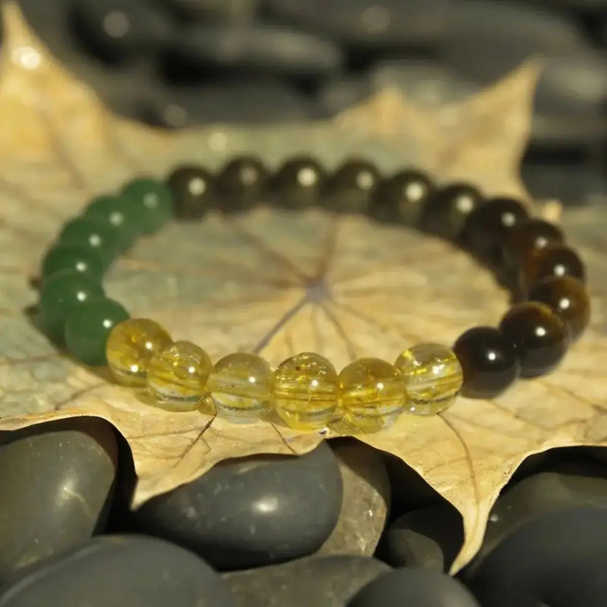 Natural Stone Beaded Bracelet with Gift Card – Meaningful Gift Set