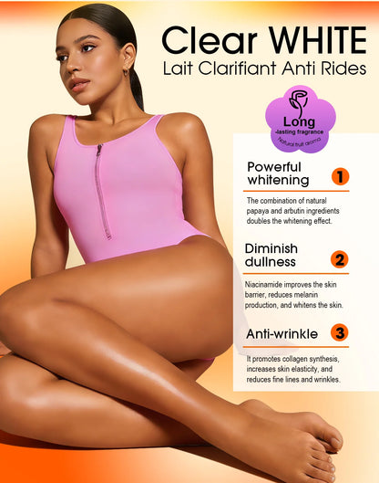 LKIAE Clear Arbutin Pawpaw Whitening Body Lotion, Moisturizing Cream, Improve Rough Skin, Remove Dark Spots, Melanin - Shello's Creative Boutique