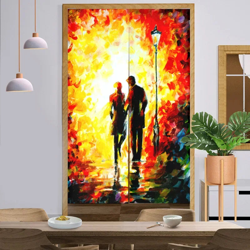 Forest Nature Landscape Door Curtains - Noren Style Entrance Drapes - Shello's Creative Boutique