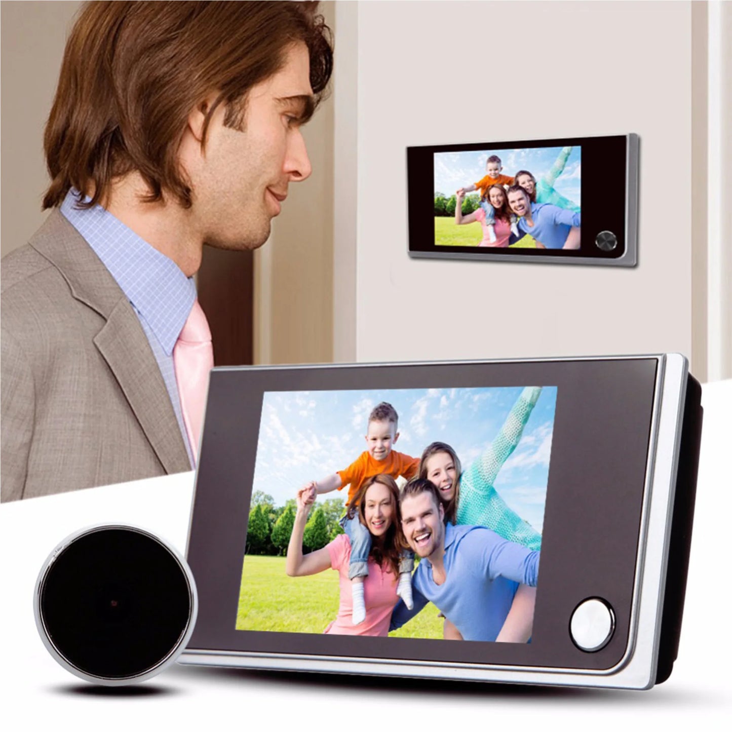 3.5 Inch LCD HD Door Peephole Camera with 120° Wide Angle & 2MP CMOS Sensor