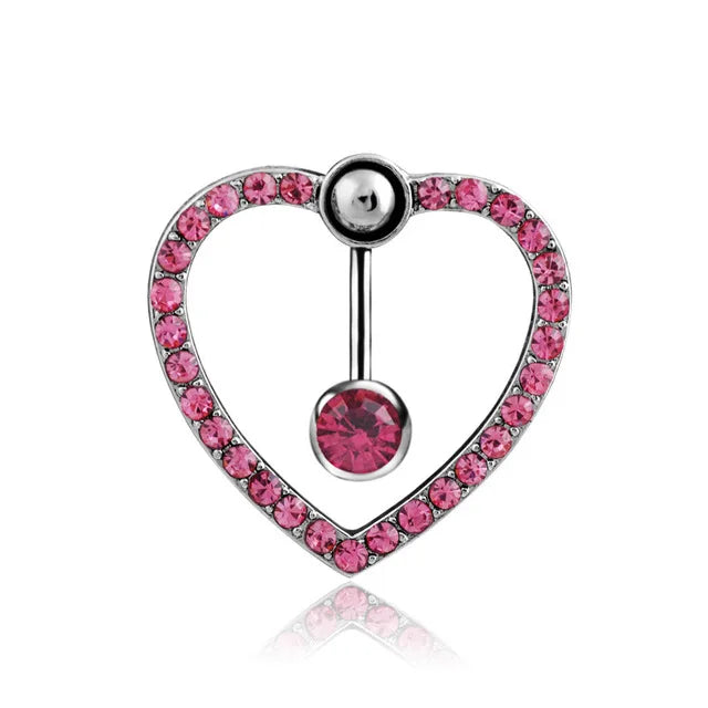 Pink Stainless Steel Belly Button Ring – Animal & Butterfly Styles