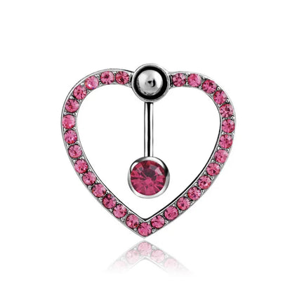 Pink Stainless Steel Belly Button Ring – Animal & Butterfly Styles