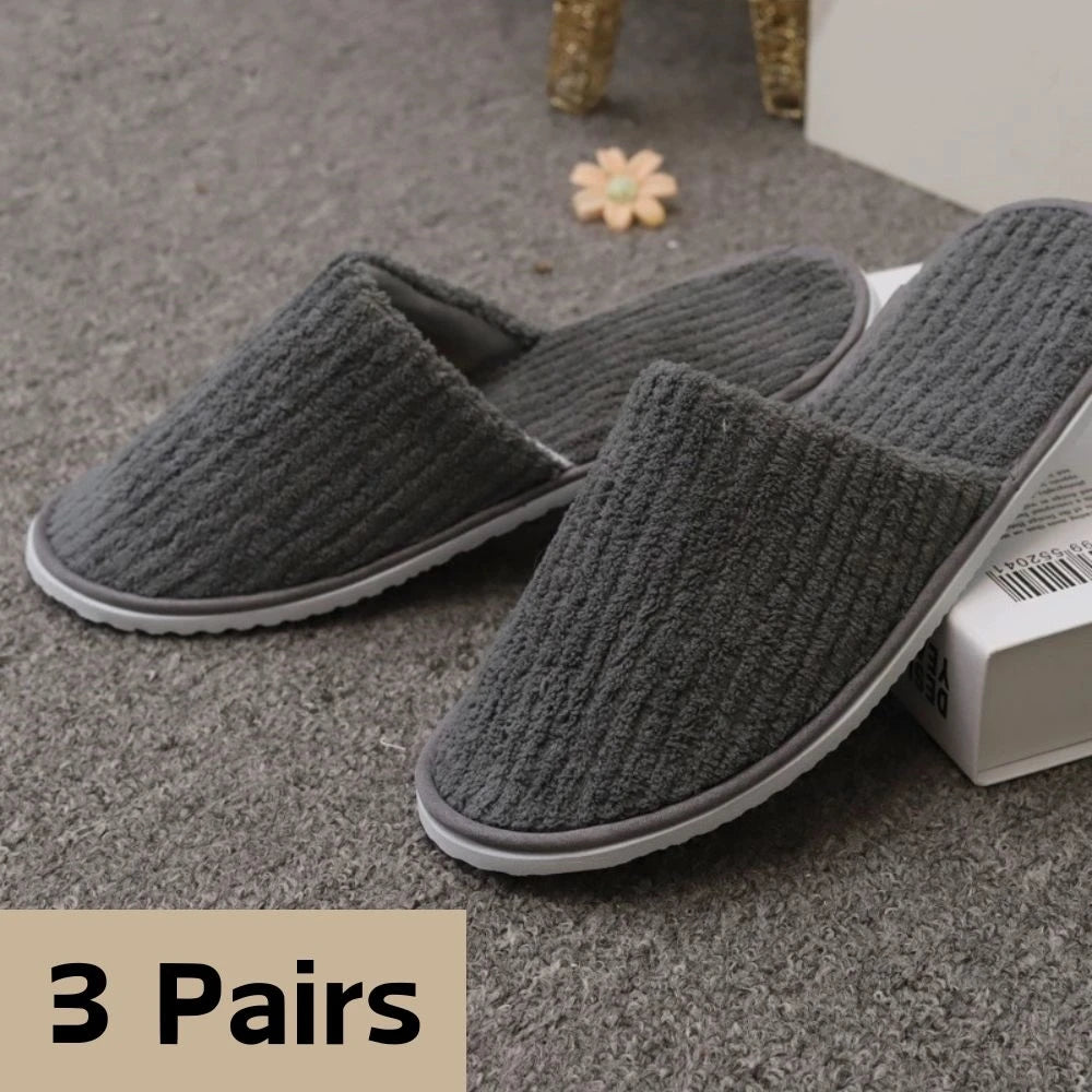 Disposable Guest Slippers - 3 Pairs Non-Slip Indoor Set - Shello's Creative Boutique