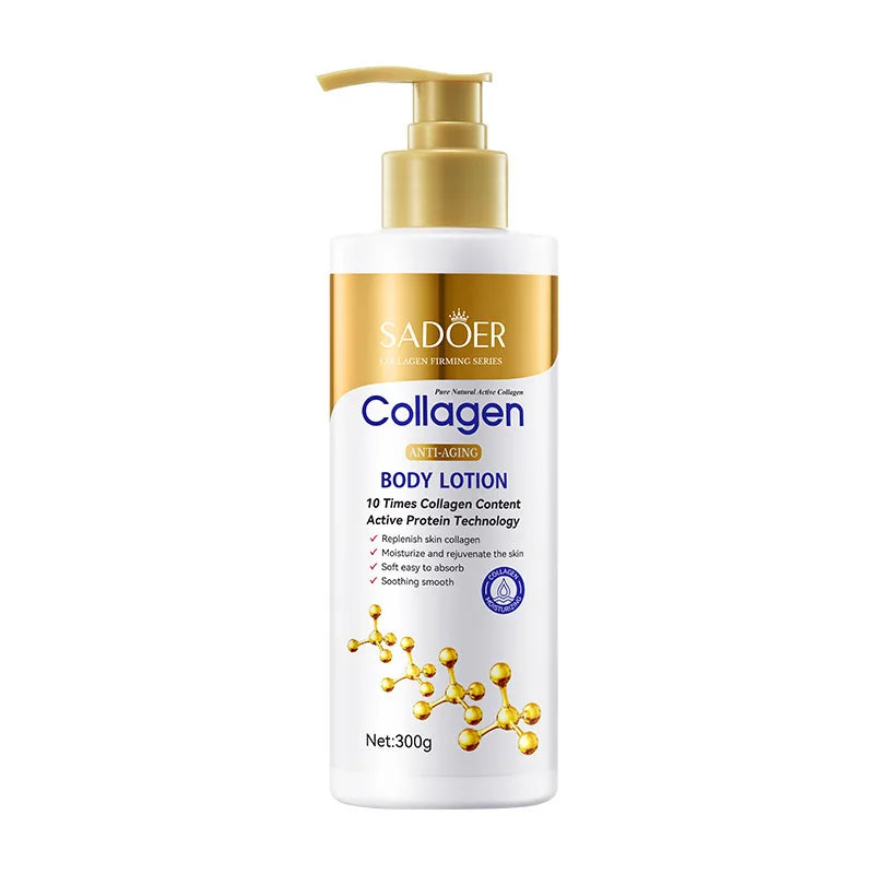 Collagen Body Lotion for Firming & Hydration - Intense Moisturizer Anti-Aging Skin for Dry, Sagging Skin, Nourishment 300g/pc - Shello's Creative Boutique