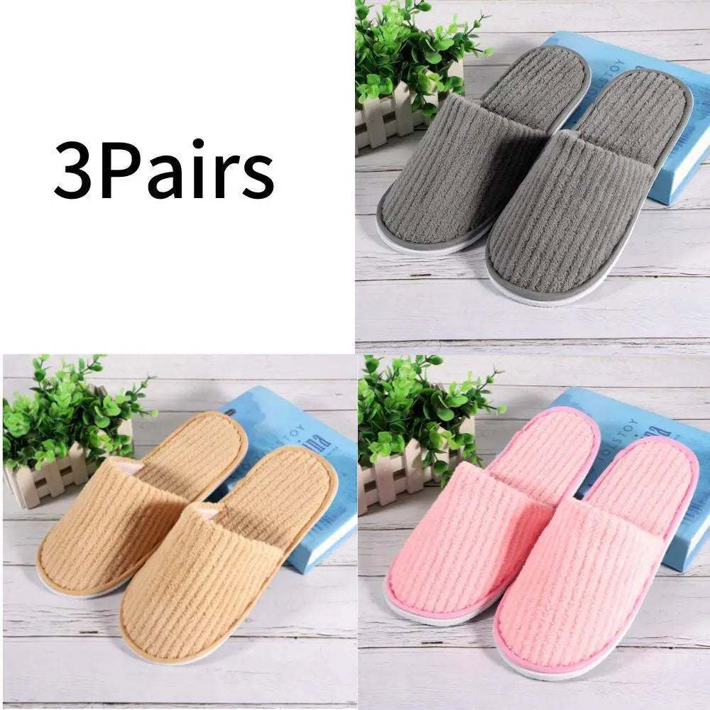 Disposable Guest Slippers - 3 Pairs Non-Slip Indoor Set - Shello's Creative Boutique