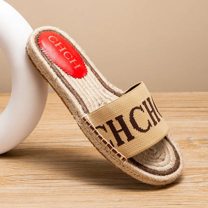 Women's Handmade Hemp Bottom Sandals - Simple Comfortable Beach Slippers - Shello's Creative Boutique