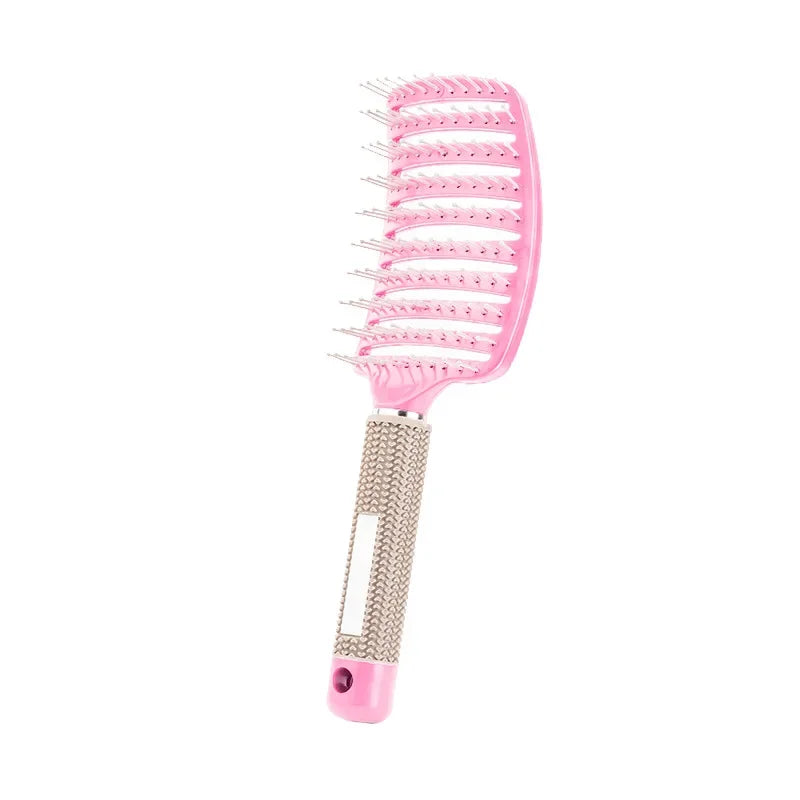Detangling Hair Brush - Bristle & Nylon Scalp Massage Comb for Wet Curly Hair