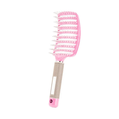 Detangling Hair Brush - Bristle & Nylon Scalp Massage Comb for Wet Curly Hair