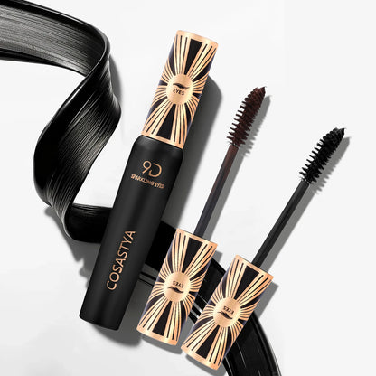 COSASTYA 9D Waterproof and Sweat-Proof Mascara, Black, Volume, Curl, Long-Lasting, Smudge-Proof, Travel Size - Shello's Creative Boutique