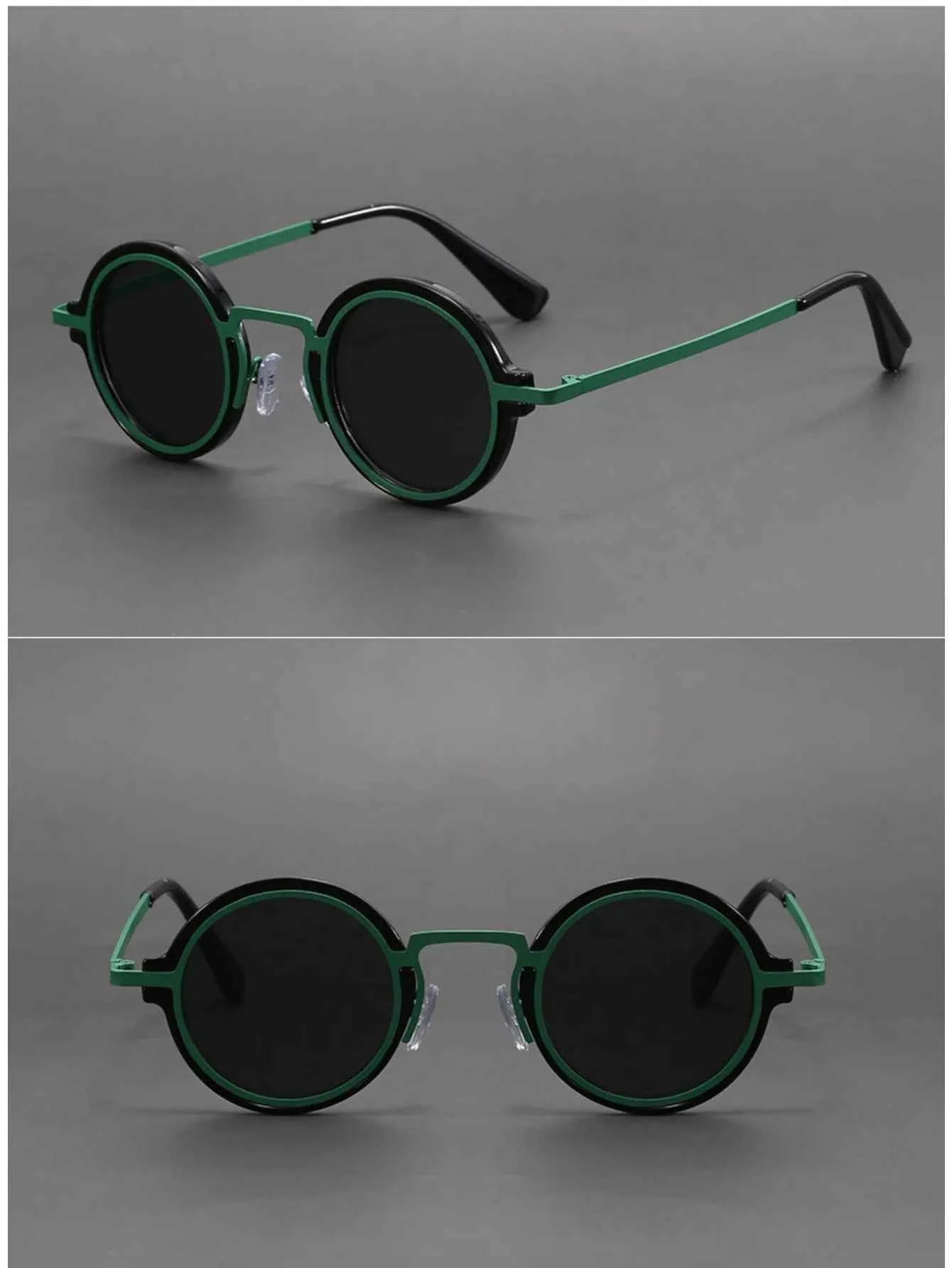 Retro Handmade Small Round Sunglasses Sun Protection Eye Protection UV Protection Men and Women Sunglasses