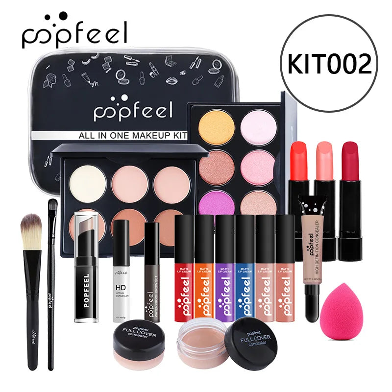 Christmas Makeup Gift Box Foundation Eyeshadow Powder Long Lasting Lip Ink 27 Pieces Birthday Gifts Makeup for Women Full Kit - Shello's Creative Boutique