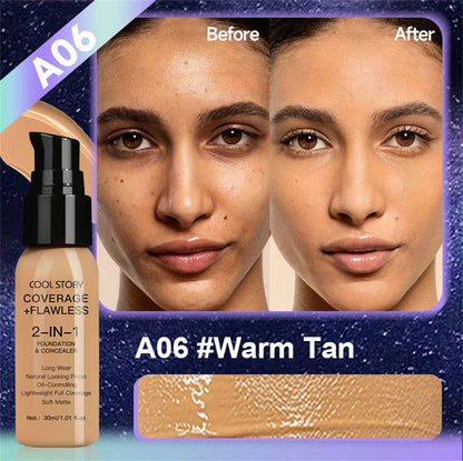 10 Color Lasting Face Foundation Cream Oil-Control Matte BB Cream Liquid Full Coverage Waterproof Hydrating Brighten Concealer - Shello's Creative Boutique