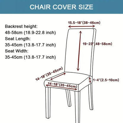 Dining Chair Covers Set - Elastic Stretch Slipcovers - Shello's Creative Boutique