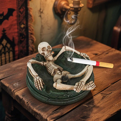 Skull Decorative Ashtray – Household Desktop Ash Tray for Home & Office