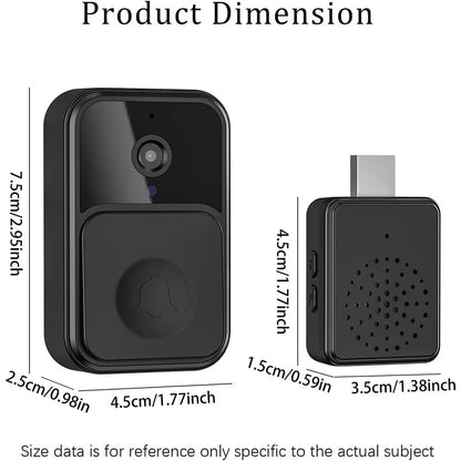 WiFi Wireless Video Doorbell Camera with Chime & Night Vision