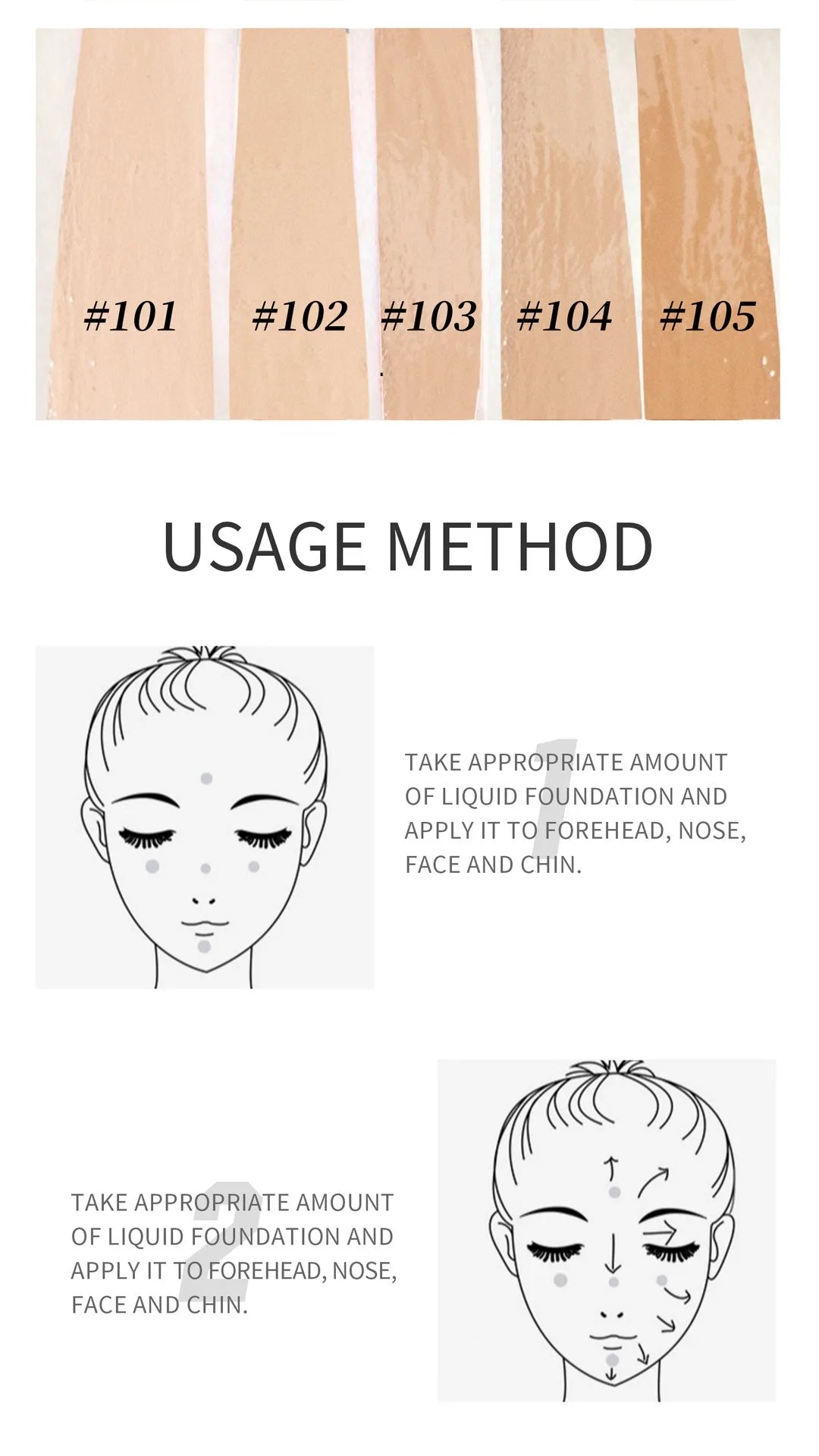 Liquid Foundation – Five Colour Options