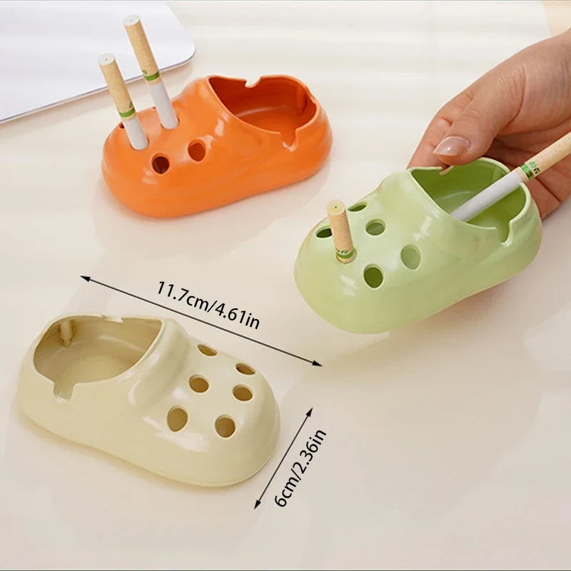 Cute Shoe Ashtray – Flame Retardant Anti-Fly Ash PP Ashtray for Home, Office & Hotel