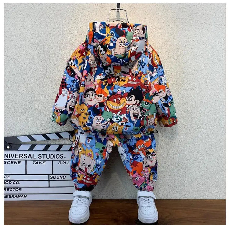 Children's Clothing Set Spring and Autumn Fashion 2024 Boys' Baby Jacket Pants Children's Fashionable Casual Two Piece Set Shello's Creative Boutique