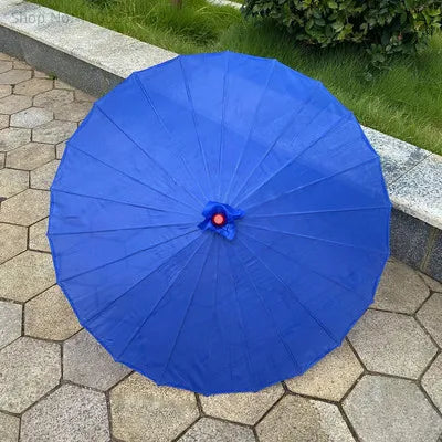 70cm Chinese Fabric Parasol — Traditional Bamboo Dance Umbrella for Weddings & Props