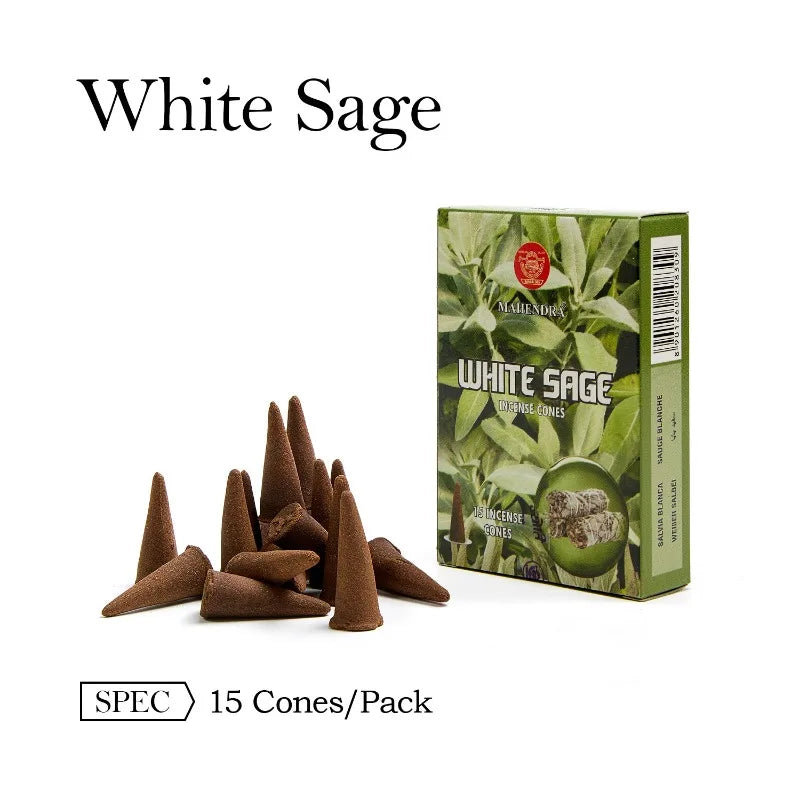 Sandalwood Tower Incense Cones - 15 Handmade Natural Cones