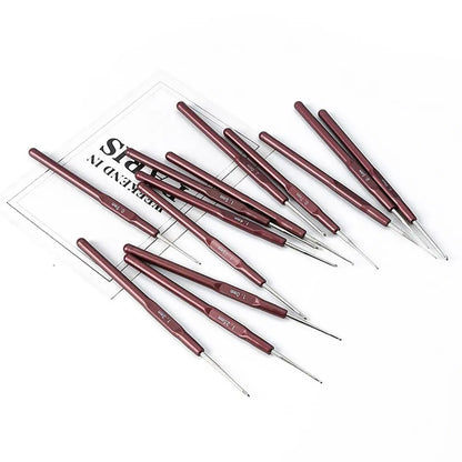 Dreadlock Crochet Hooks 0.5-0.8mm - Metal Plastic Micro Hook Set for Hair Weaving - Shello's Creative Boutique