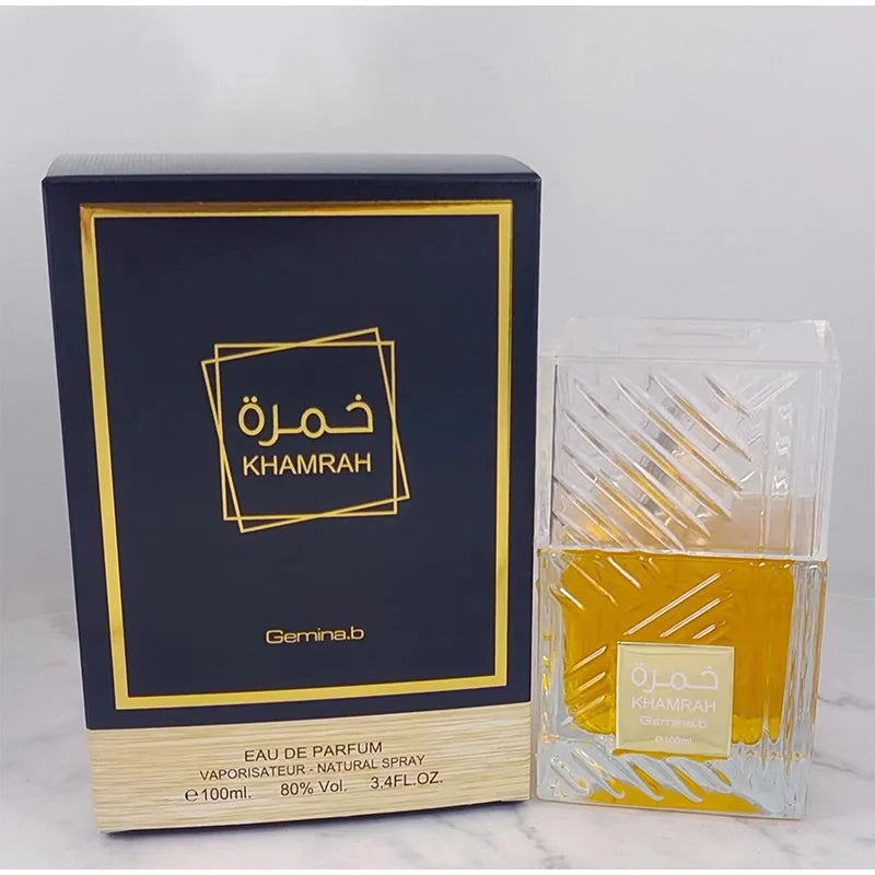 Khamrah عطر Perfume Eau De Toilette Gift Box 100ml Unisex Arabian Oud Scent Gourmand Fragrance Long Lasting Perfume For Unisex - Shello's Creative Boutique